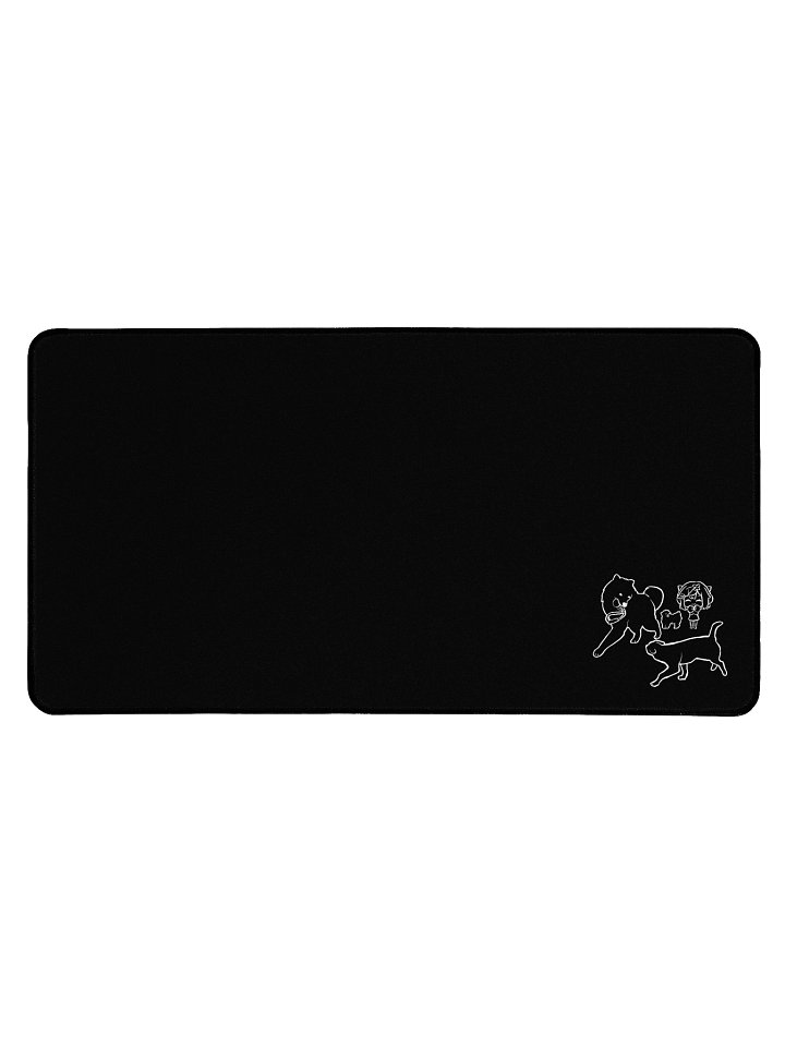 Froggie in Puppy Heaven Desk Mat (Black) product image (1)