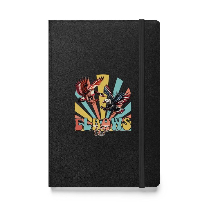 Elbows Up Canadian Goose Vs American Eagle Patriotic Flight Hardcover Journal product image (1)