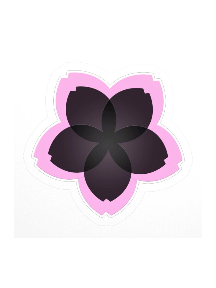 Deep Serenity Sakura Sticker in Black product image (2)