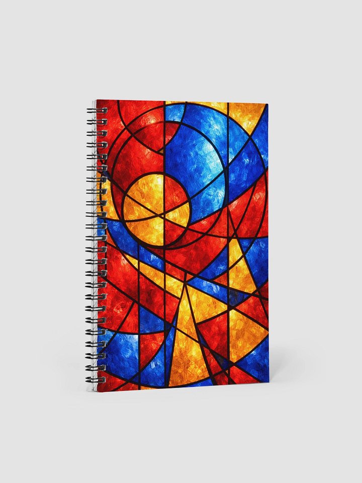 Vibrant Stained Glass Spiral Notebook product image (1)