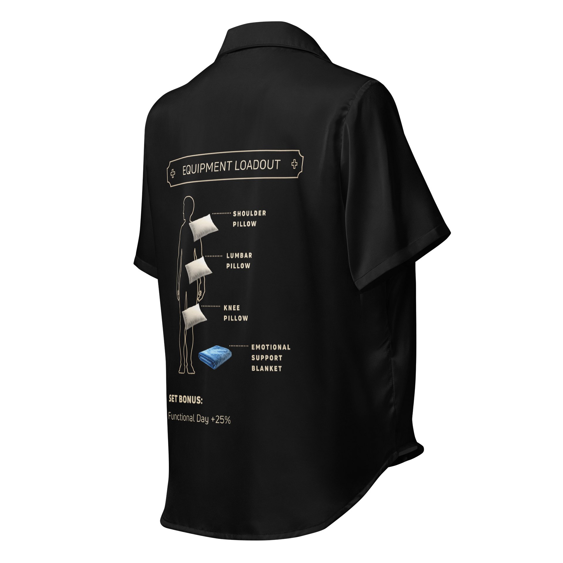 Built Different Pajama Top | Chronic Illness & Disability Humor Satin Sleep Shirt product image (2)