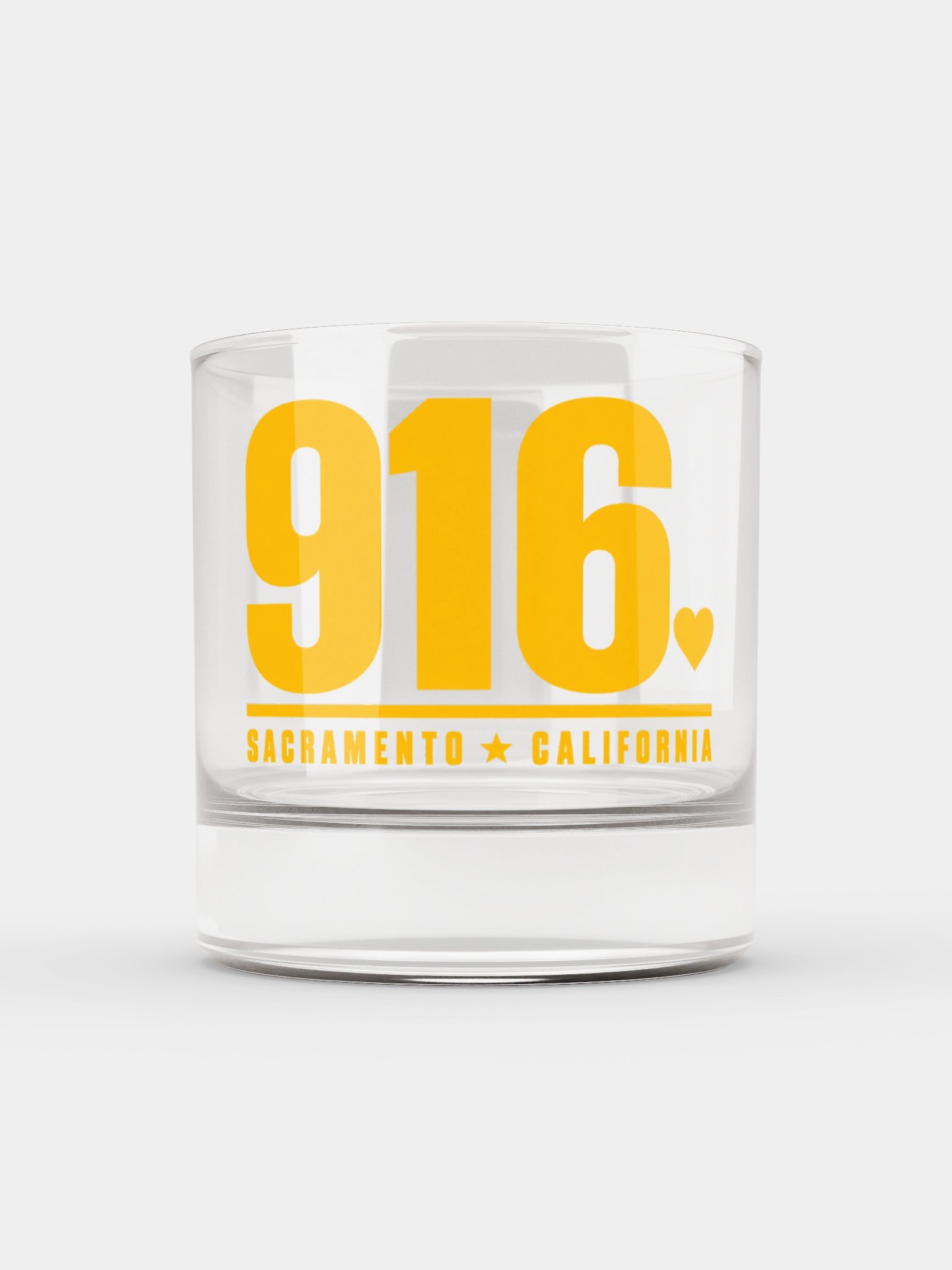 916 Rocks Glass - Sacramento Area Code Whiskey Glass product image (1)