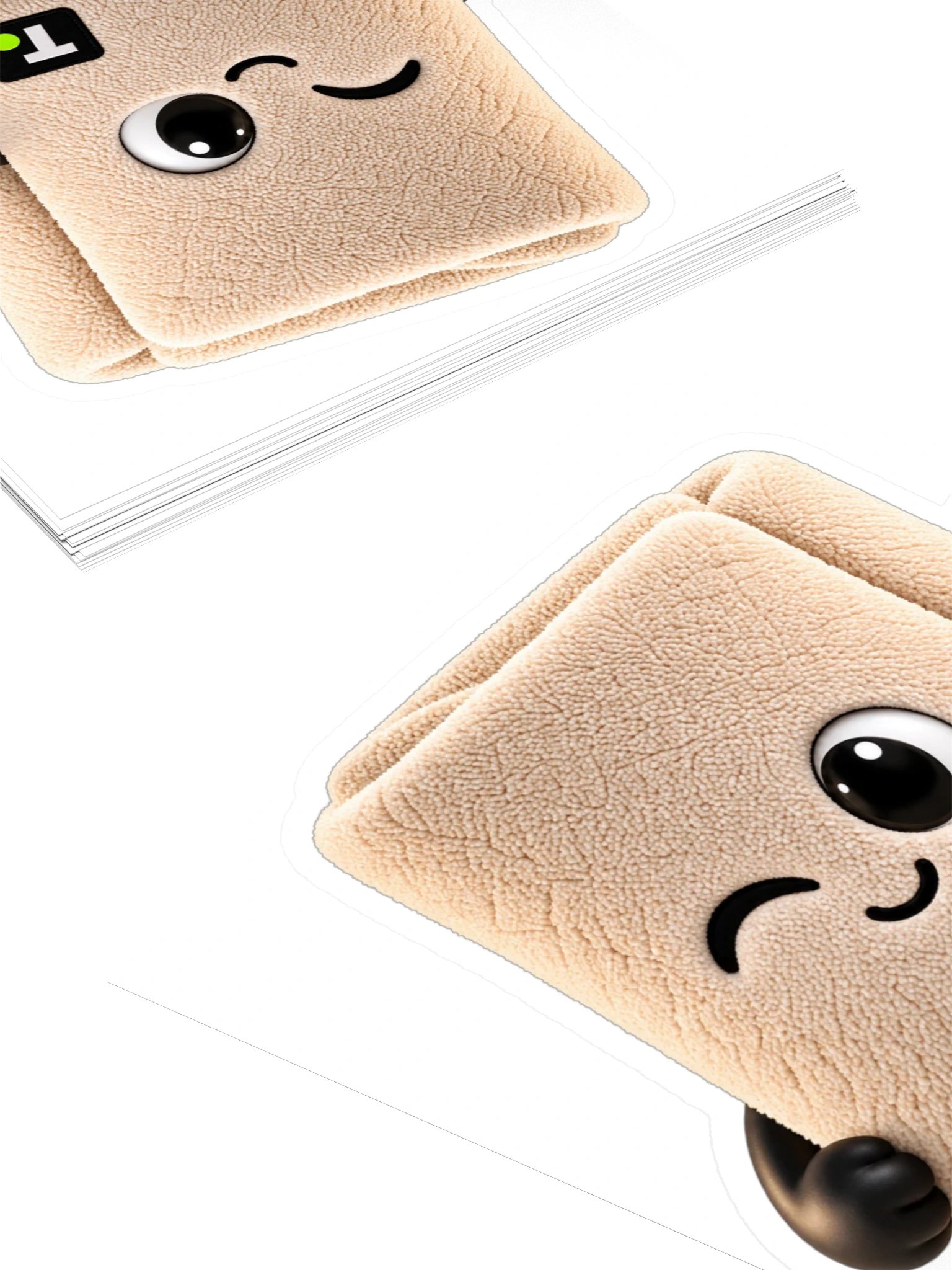 Towel Sticker, Winking product image (4)