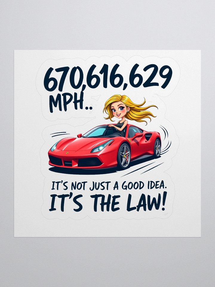 Law of Speed Kiss Cut Stickers product image (1)