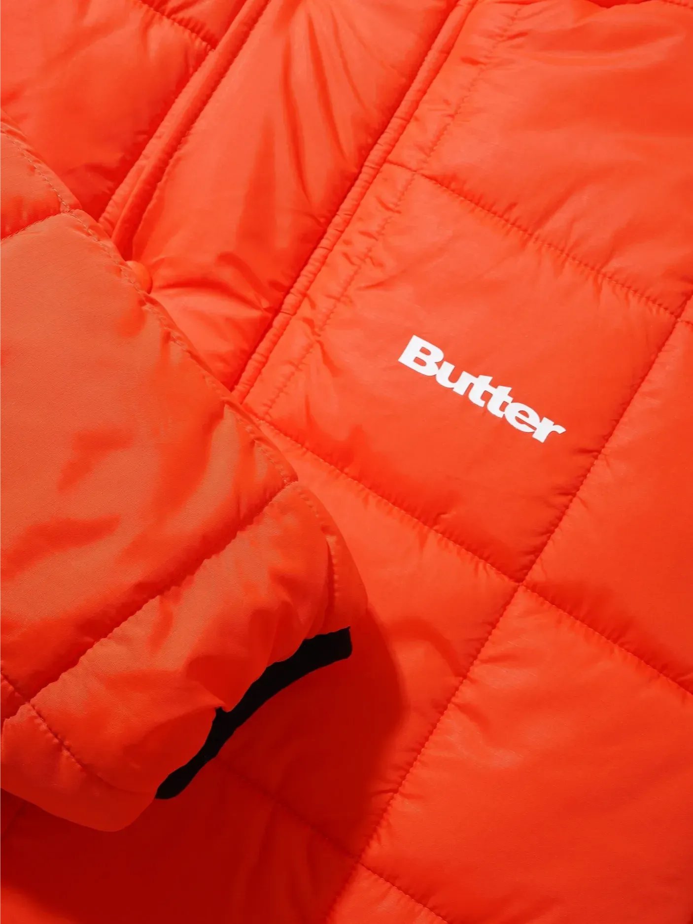 Orange Grid Puffer Jacket product image (2)