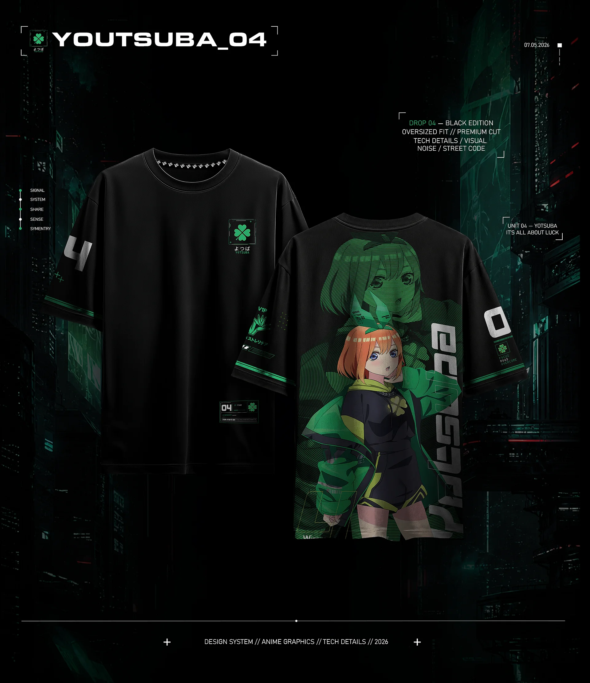 Yotsuba Nakano Heavyweight Oversize Tee (240 GSM) product image (3)