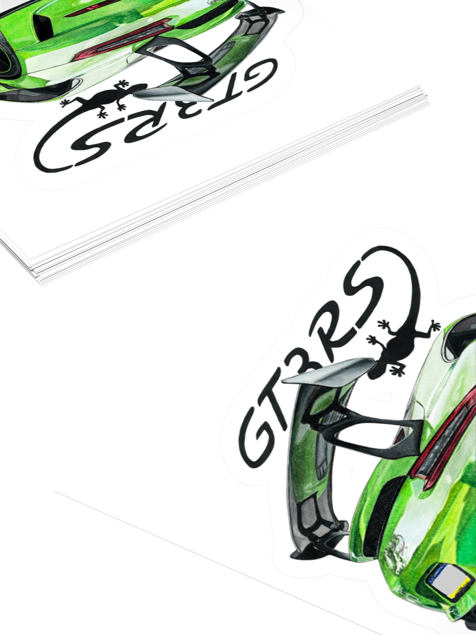 Green Lizard Kiss Cut Sticker product image (12)
