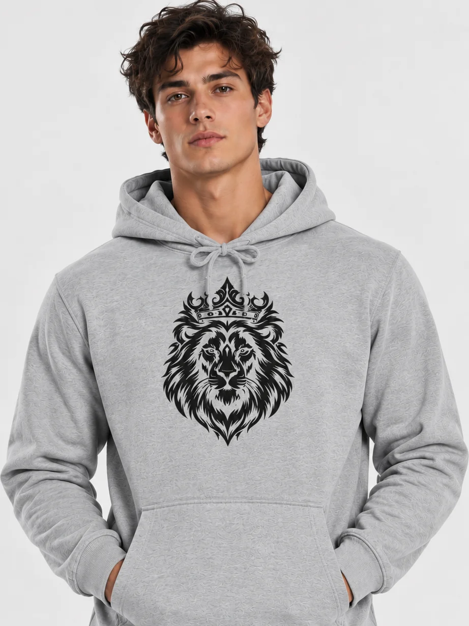 KING ORGANIC Cotton Grey Hoodie product image (2)