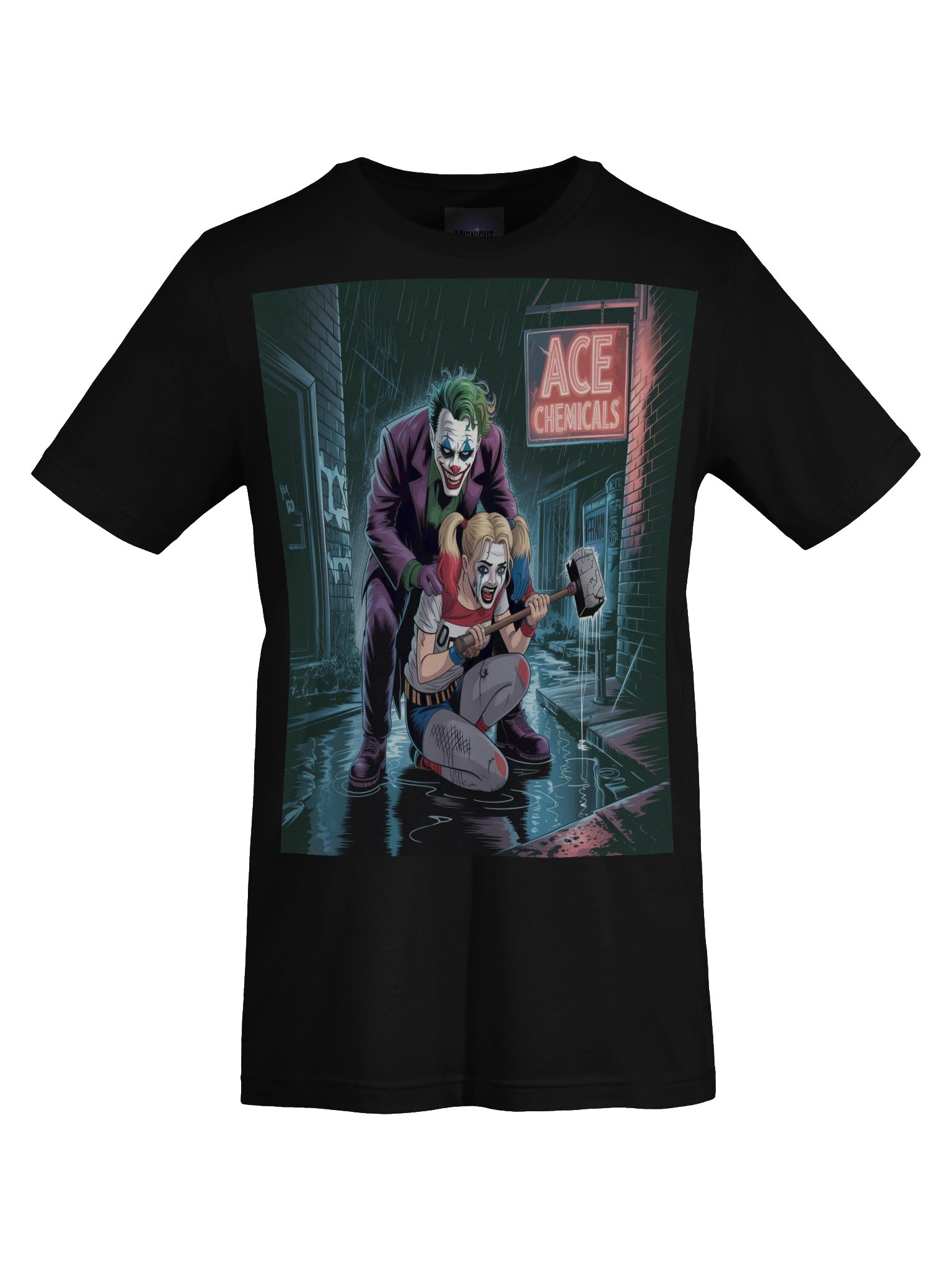 Joker & Harley Quinn 'Ace Chemicals' Rainy Hammer Supersoft T-Shirt product image (1)