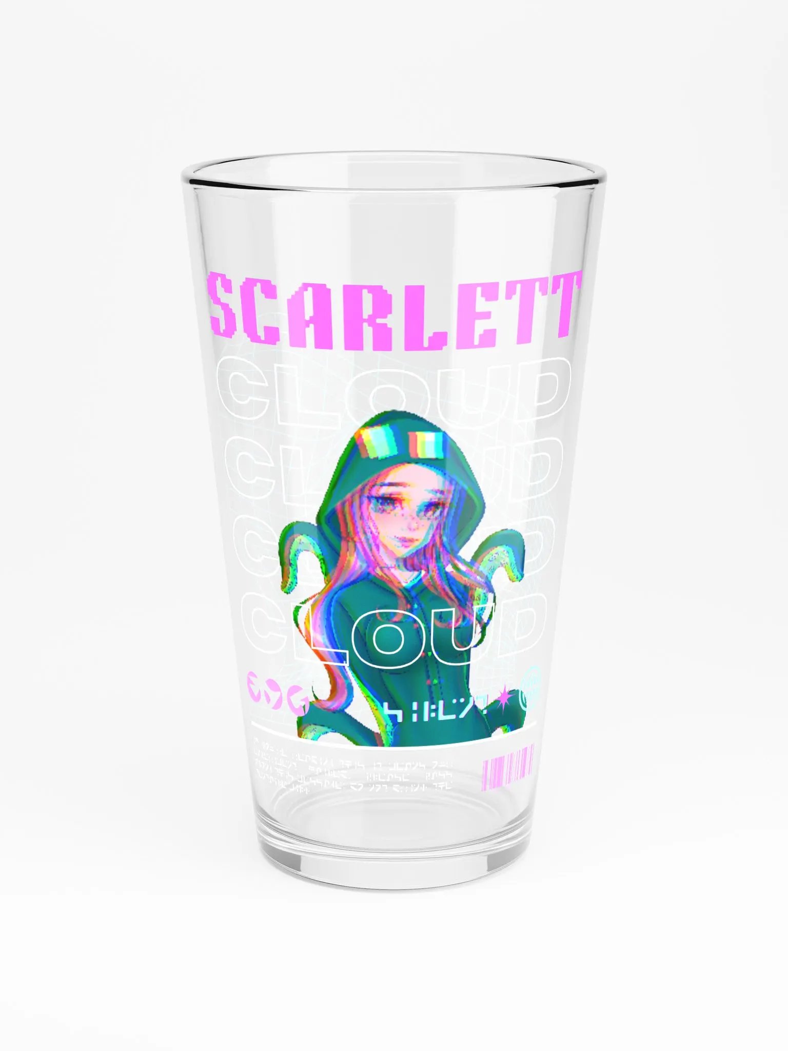 scarlett vaporwave pint glass product image (3)