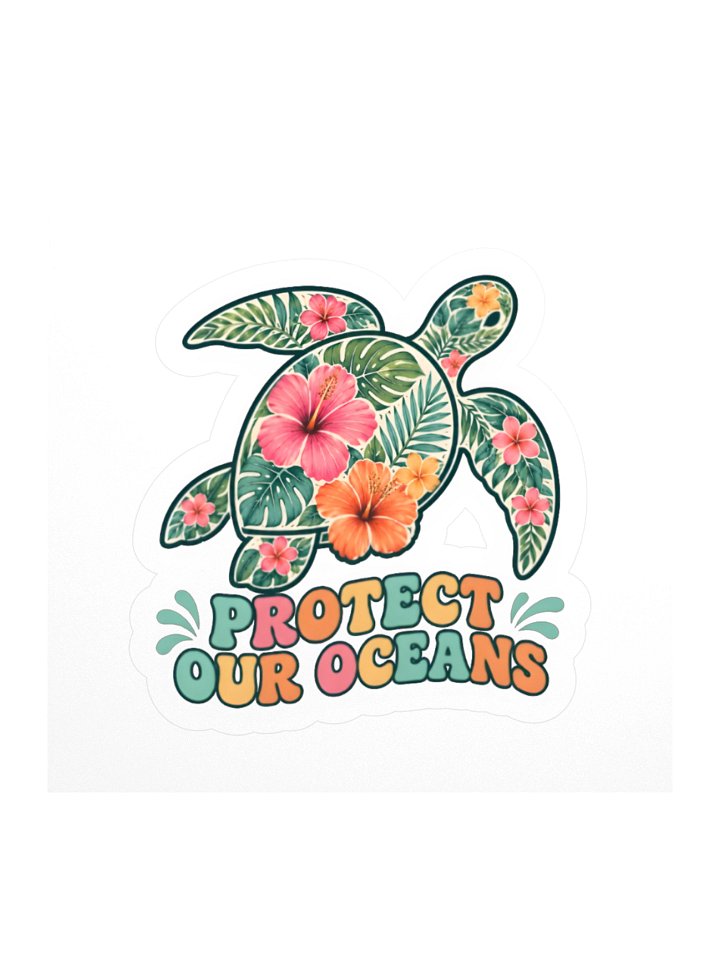 Protect Our Oceans Sea Turtle Sticker product image (1)