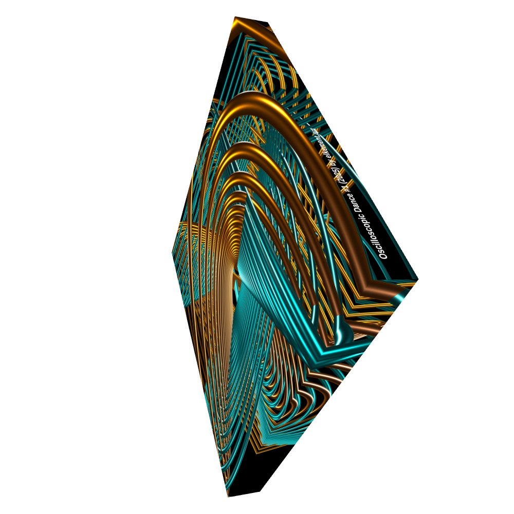 Oscilloscopic Dance #1 - Lissajous Figures Code Art Canvas Print product image (4)