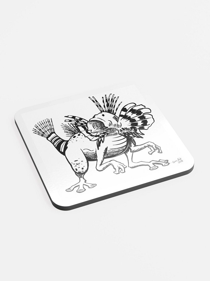 Lioncroaker - Glossed Cork Coaster product image (2)