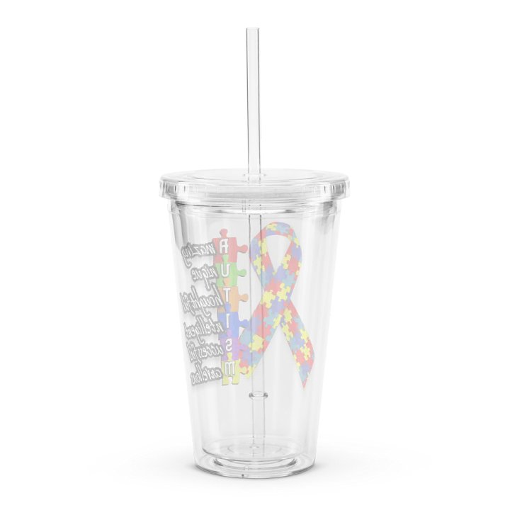 Autism Awareness - Double Wall Clear Plastic Tumbler product image (2)