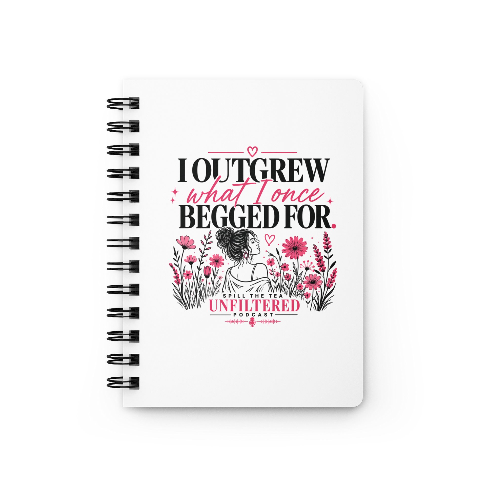OUTGREW — SPill the tea Unfiltered Pink Spiral Journal product image (1)