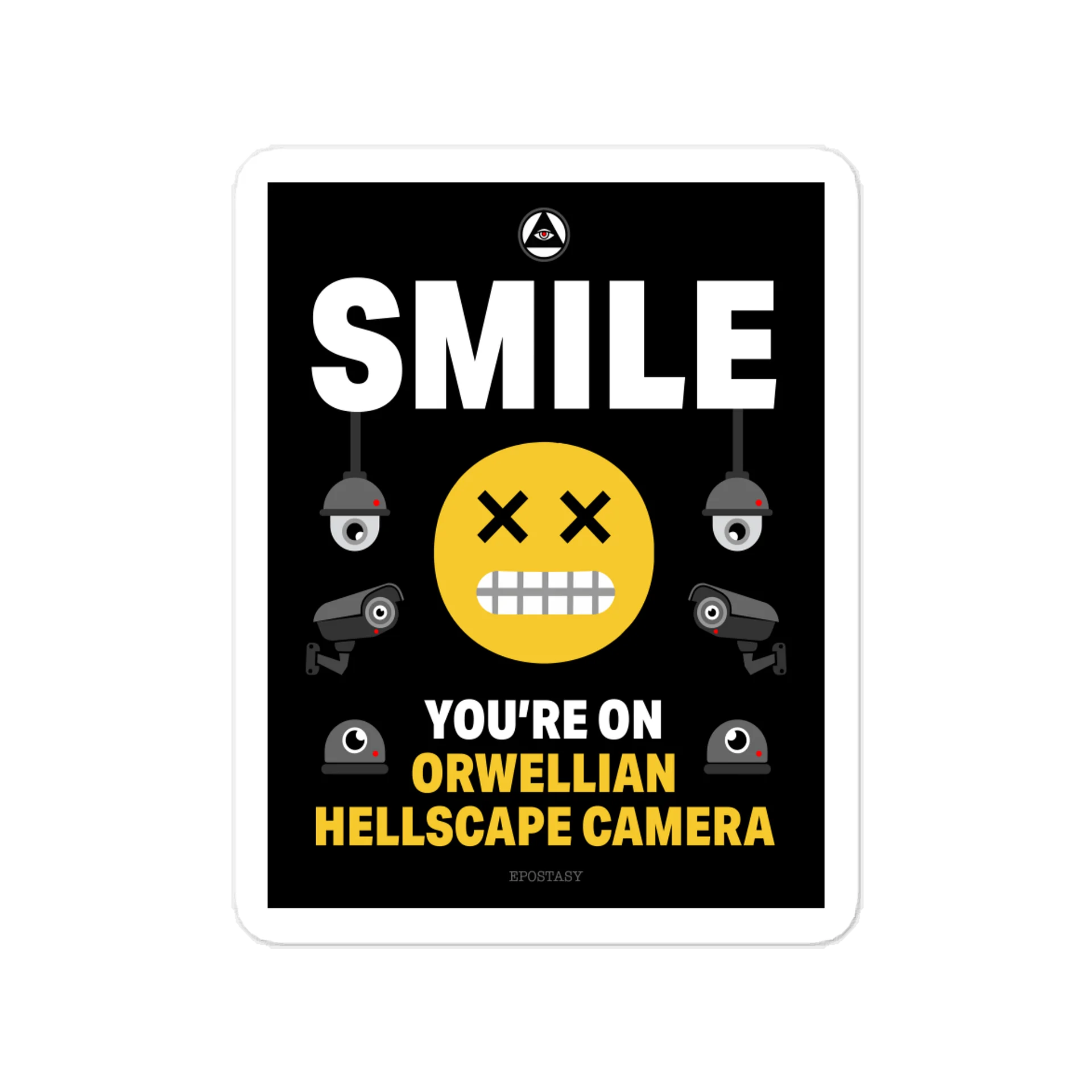 Orwellian Hellscape Camera Vinyl Sticker product image (1)