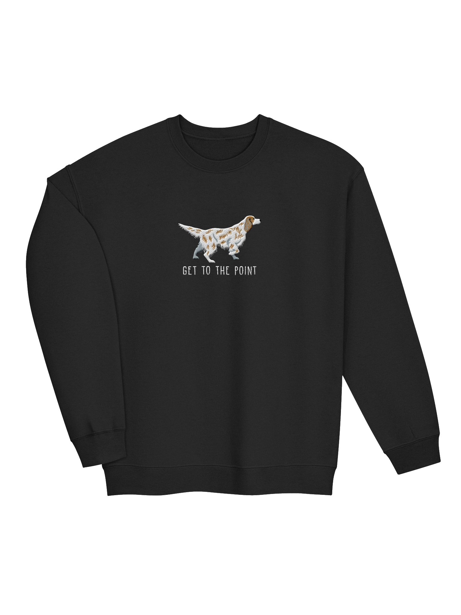 Get to the Point Sweatshirt (Embroidered) of an English Setter(Brown Belton) product image (6)