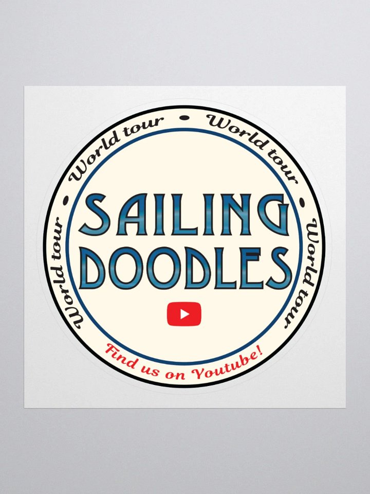 Sailing Doodles Round Sticker product image (1)