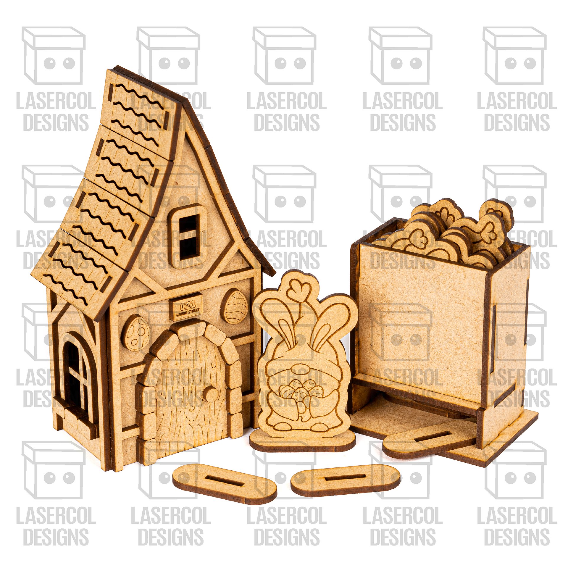 Easter Gnomes Houses Bundle - Laser Cut Files product image (10)