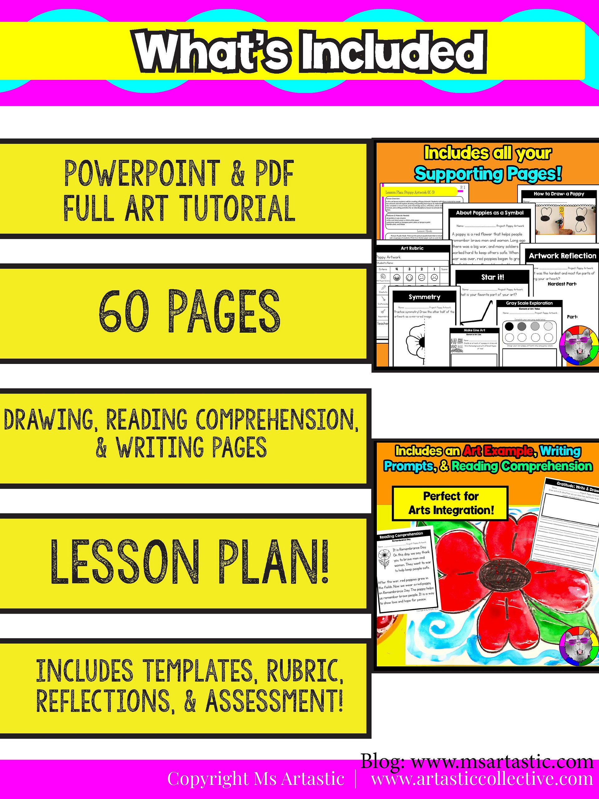 Poppy Art Lesson Remembrance Day Art Memorial Day Art Project Writing Reading K-3 product image (6)