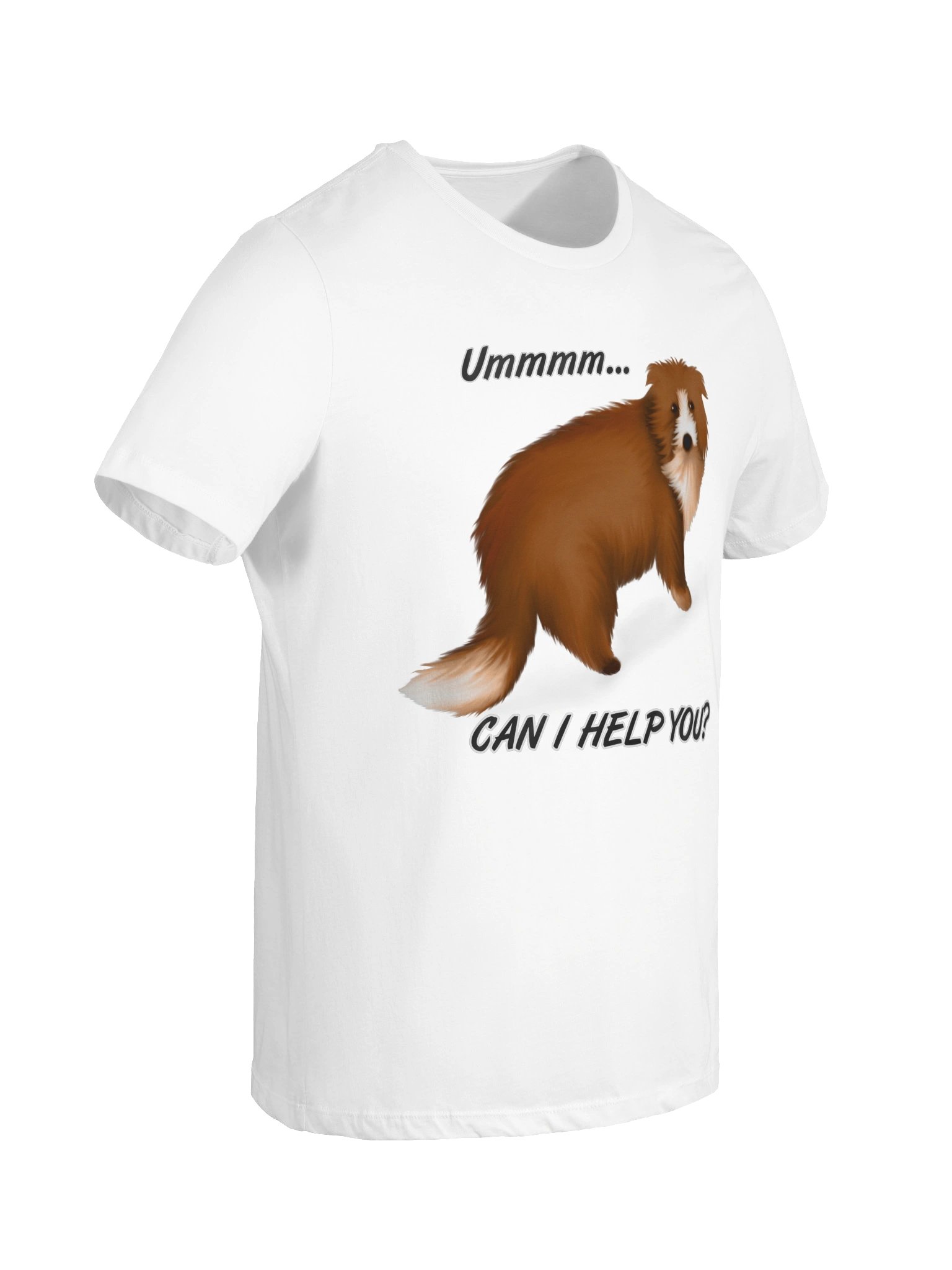 Dog "Ummm... Can I Help You?" T-Shirt. Women's Bella+Canvas Supersoft Relaxed-fit T-Shirt product image (5)