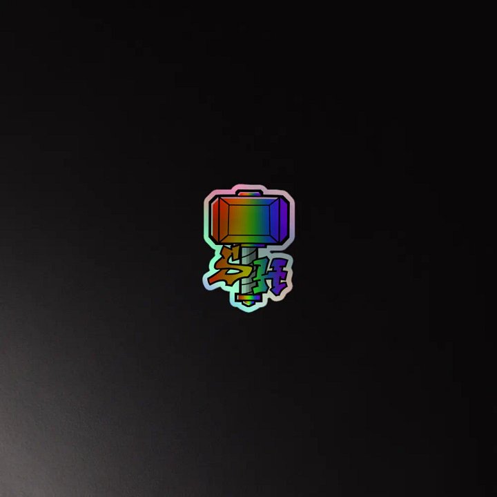 Prismatic Hammer Holographic Sticker Set product image (4)