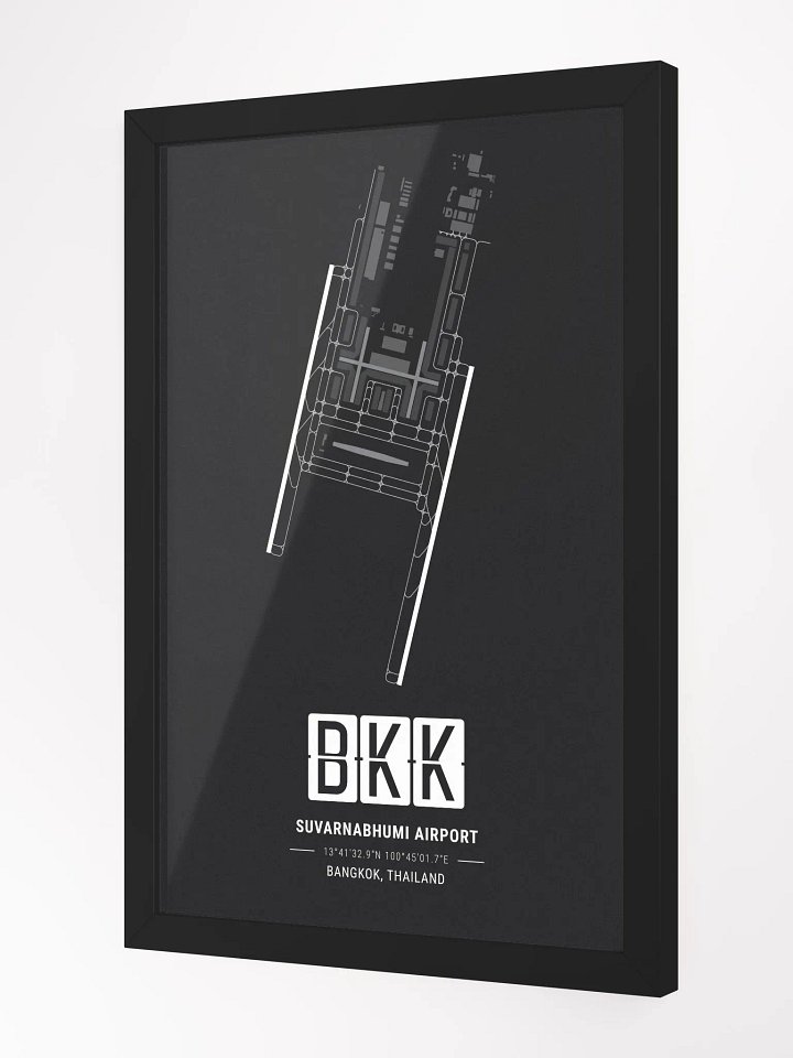Framed Airport BKK Premium Map On Matt Paper product image (2)