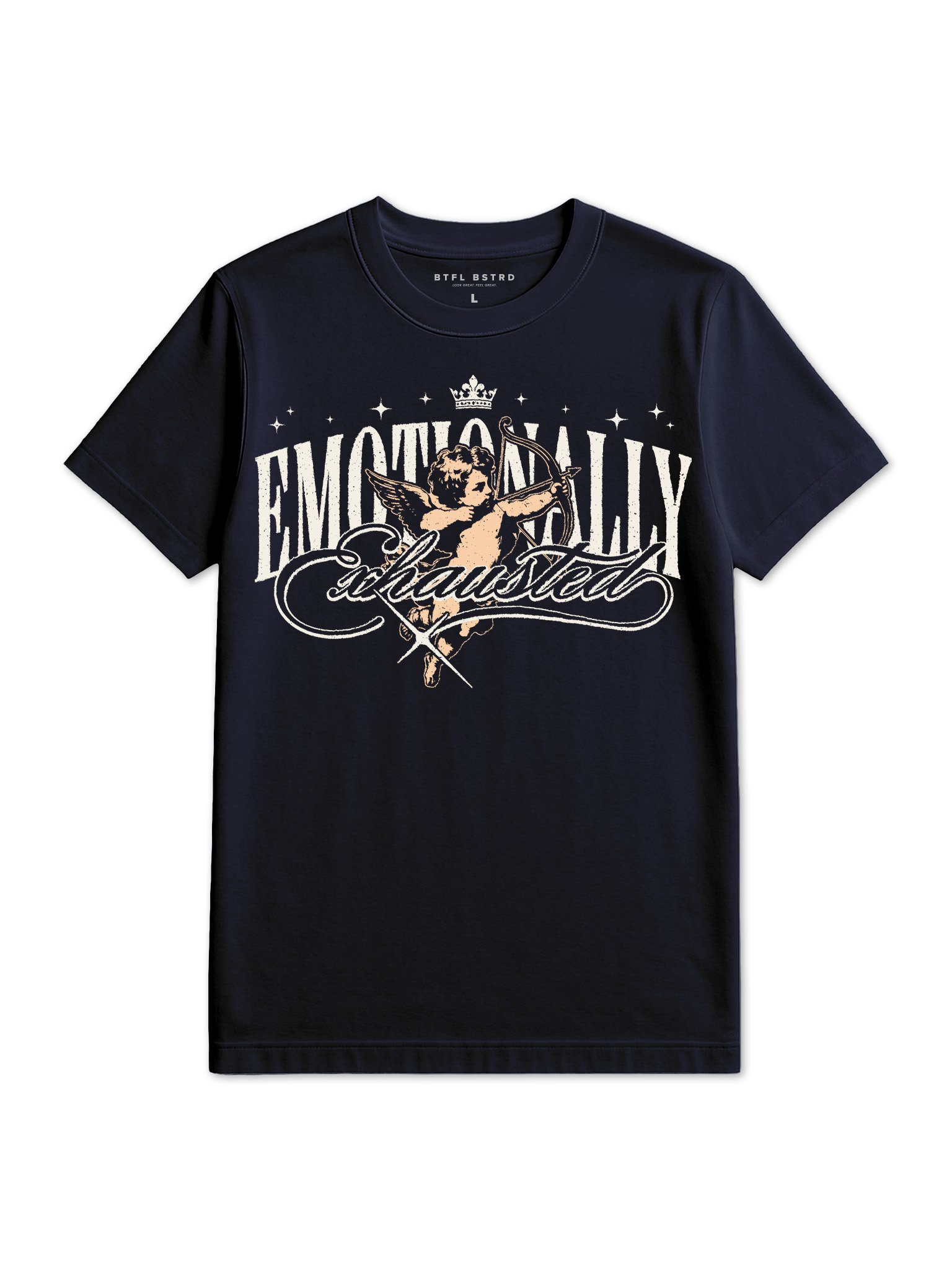 Emotionally Exhausted - Navy Core Tee product image (1)