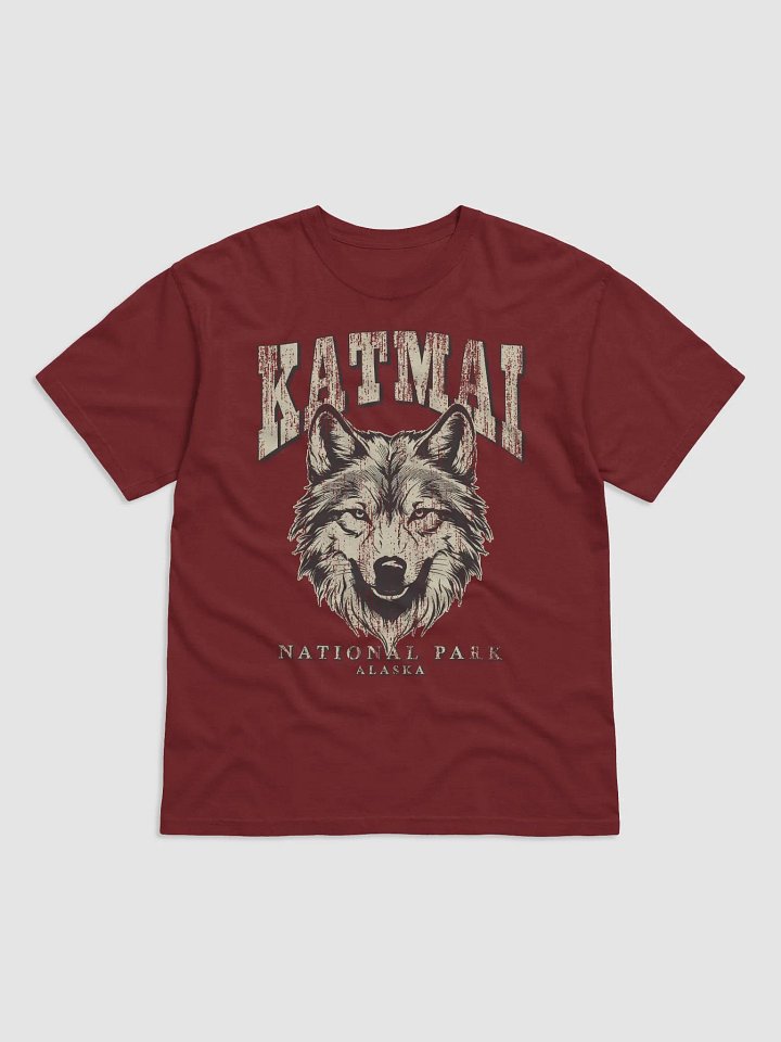 Katmai National Park, Alaska Tee | Vintage-Style Grunge Western Shirt with a Wolf's Head product image (12)