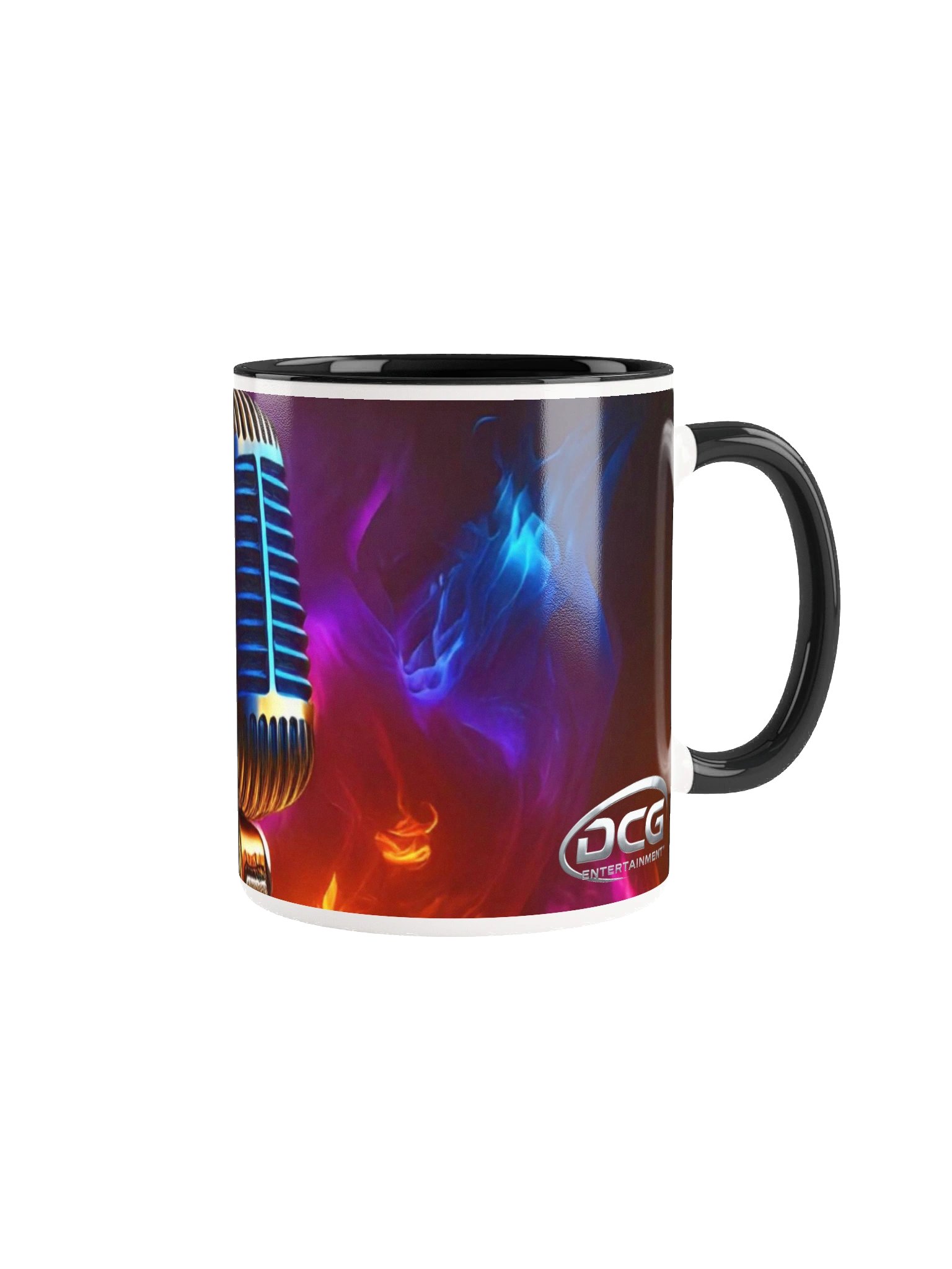 Flaming Retro Mic Ceramic Mug product image (7)