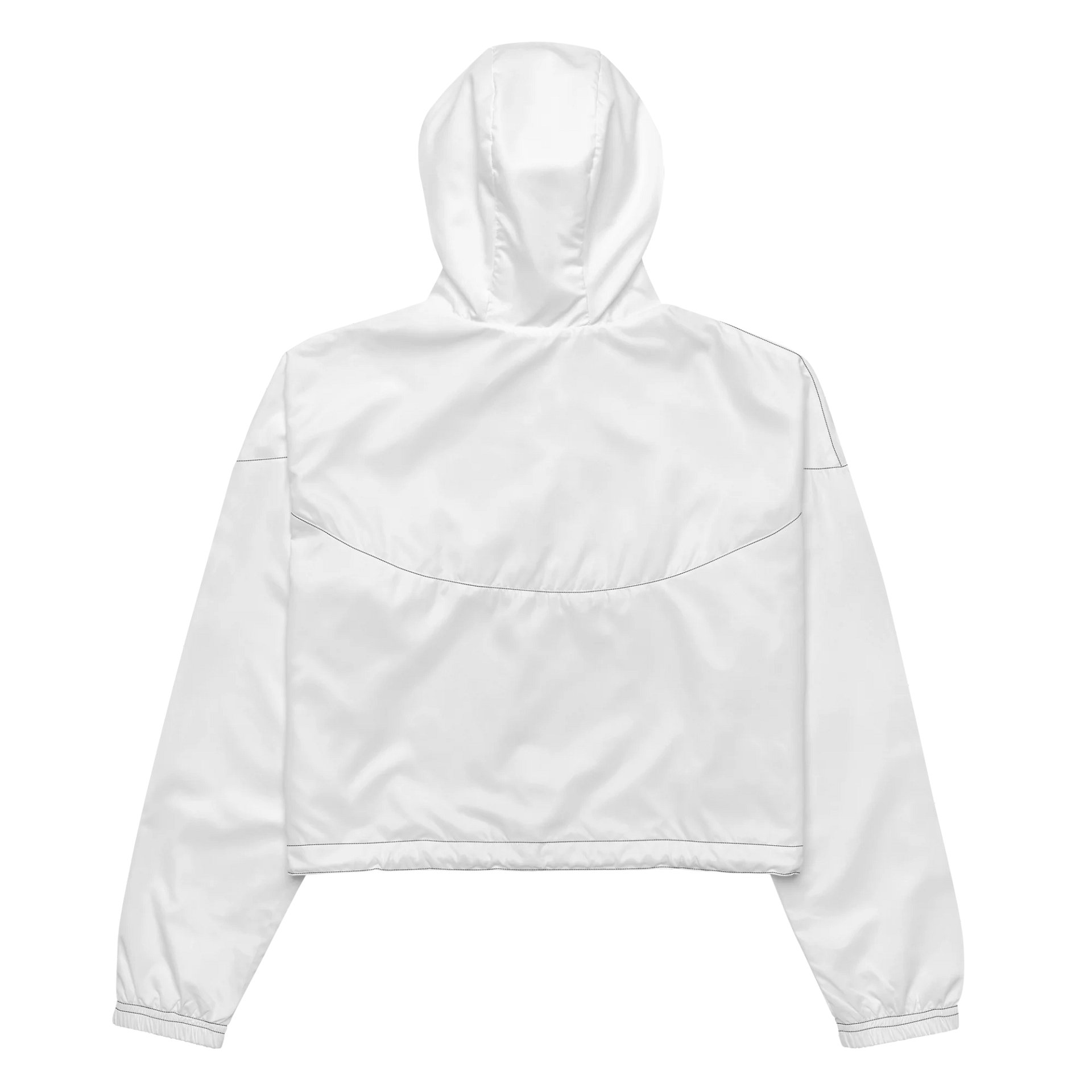 Eagle All-Over Print Women’s Cropped Windbreaker - White, Bold Design, Lightweight product image (3)