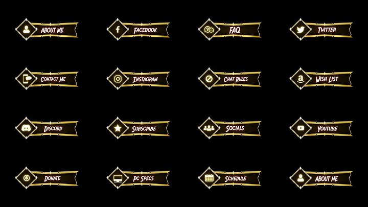 Vibrant Yellow Twitch Panels product image (2)