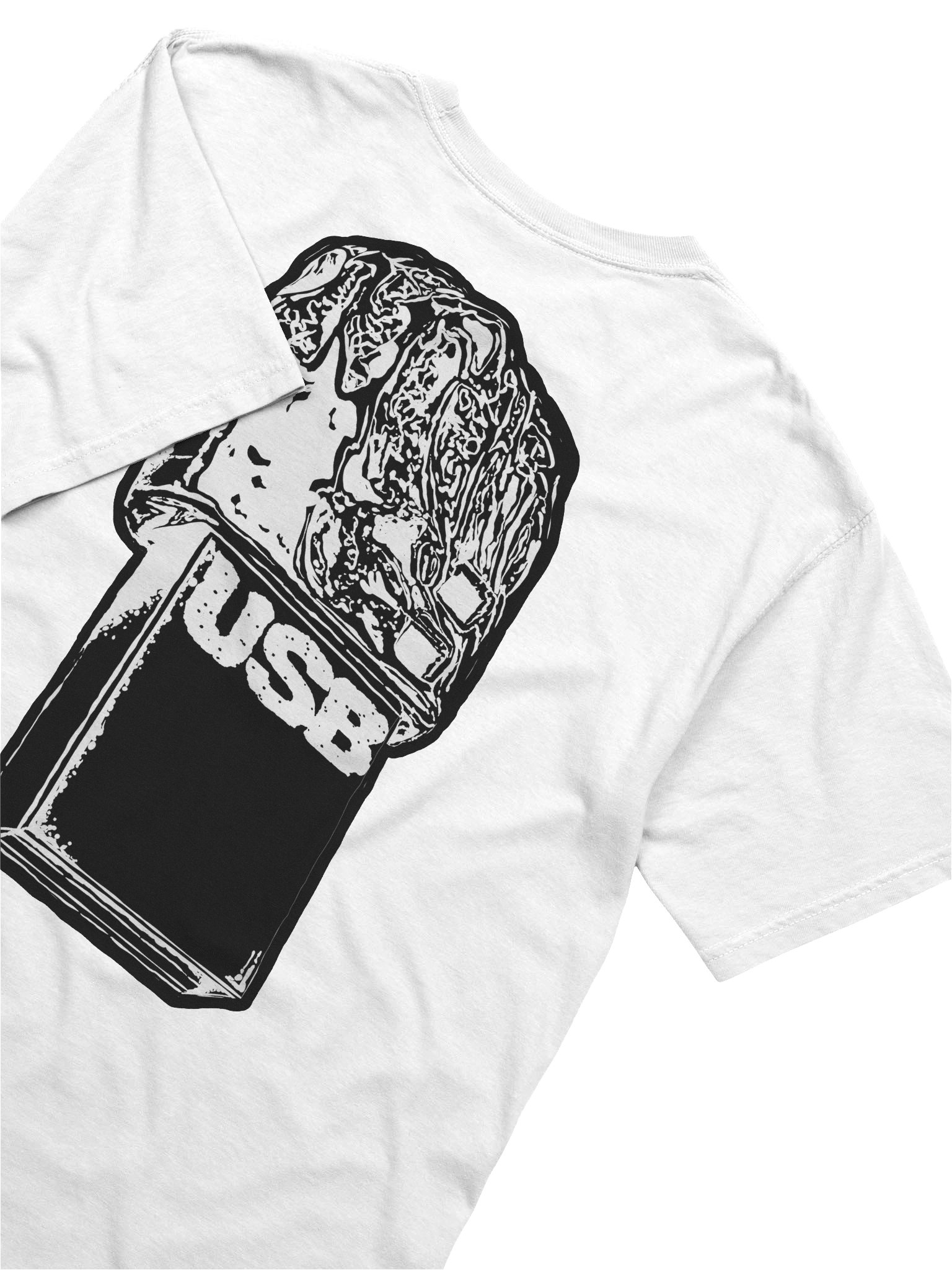 White USB shirt product image (4)