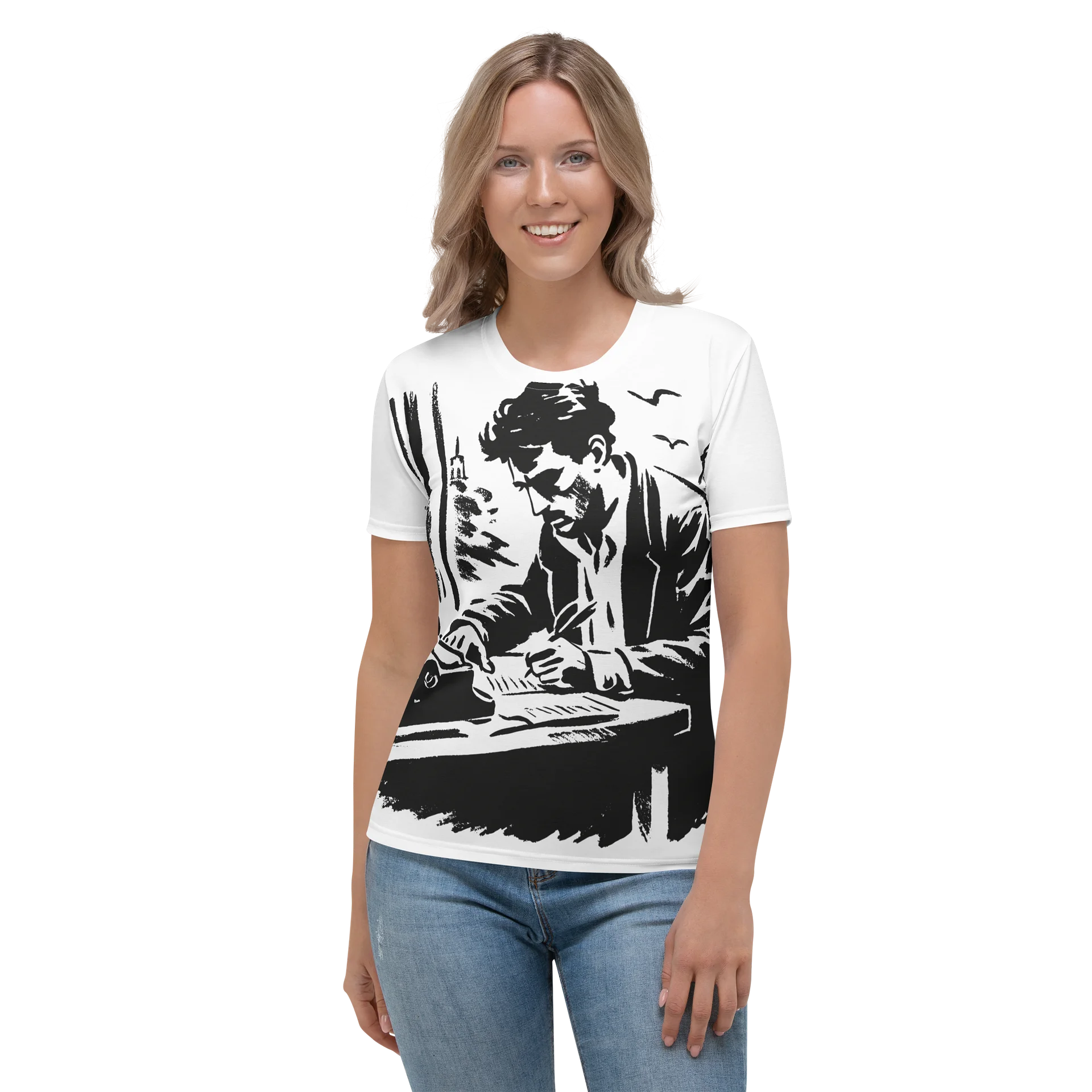 Moody Desk Scene Women's Crew Neck Tee product image (1)