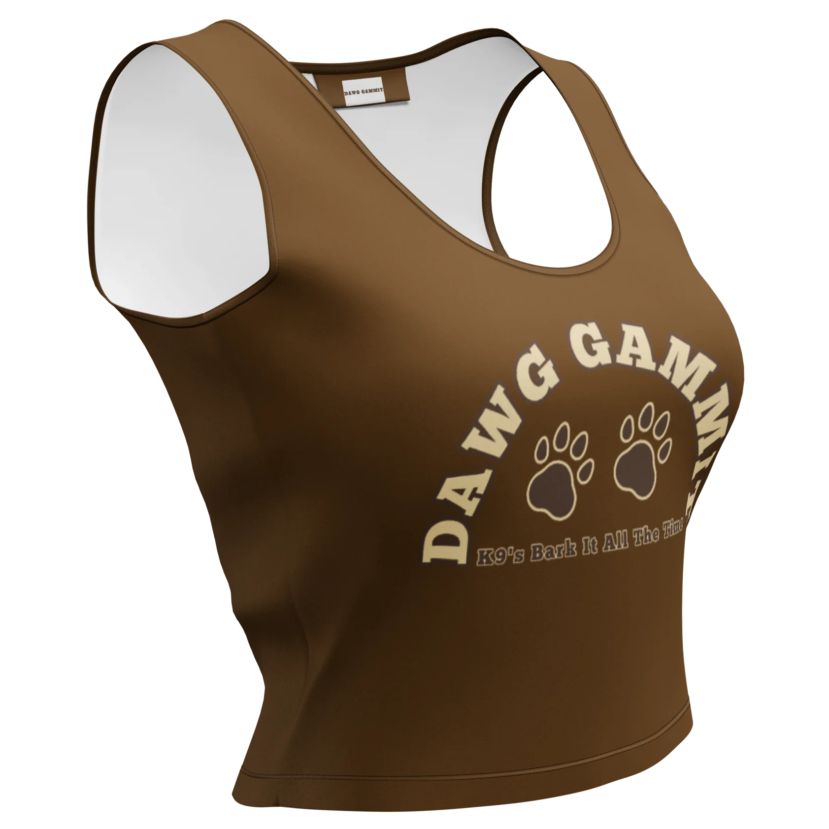 DAWG GAMMIT™ Female Doberman Brown Crop Top Nobody Moves product image (1)