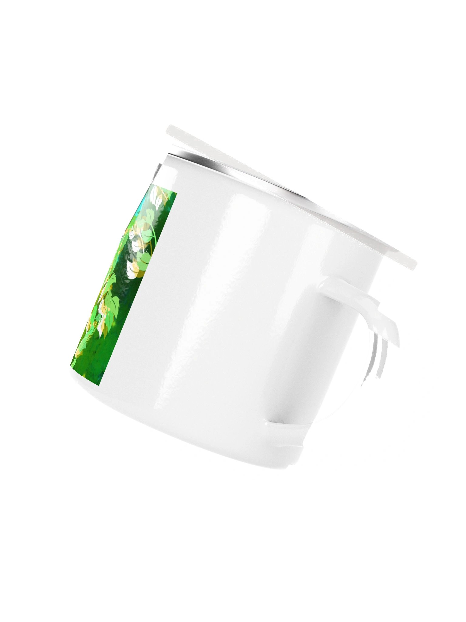 AiG Logo Enhanced into a Solarpunk Artifact Nature Glow Enamel Mug product image (3)