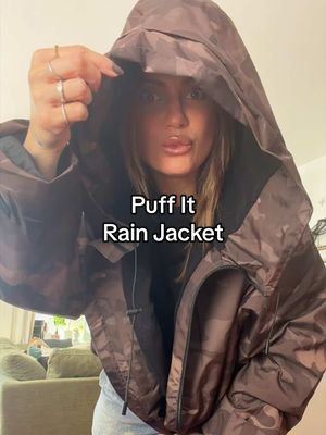 The brown camo is a vibe #puffit #rainjacket #raincoat #tiktokshoprestock 