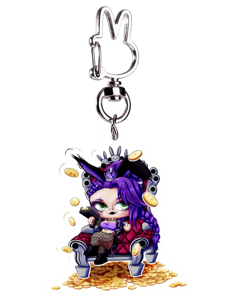 Coin Toss Chibi Faye Acrylic Keychain product image (1)
