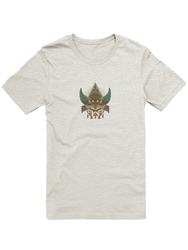 Mystic Eye amulet with an indian spirit guardian Feathers T-Shirt product image (1)