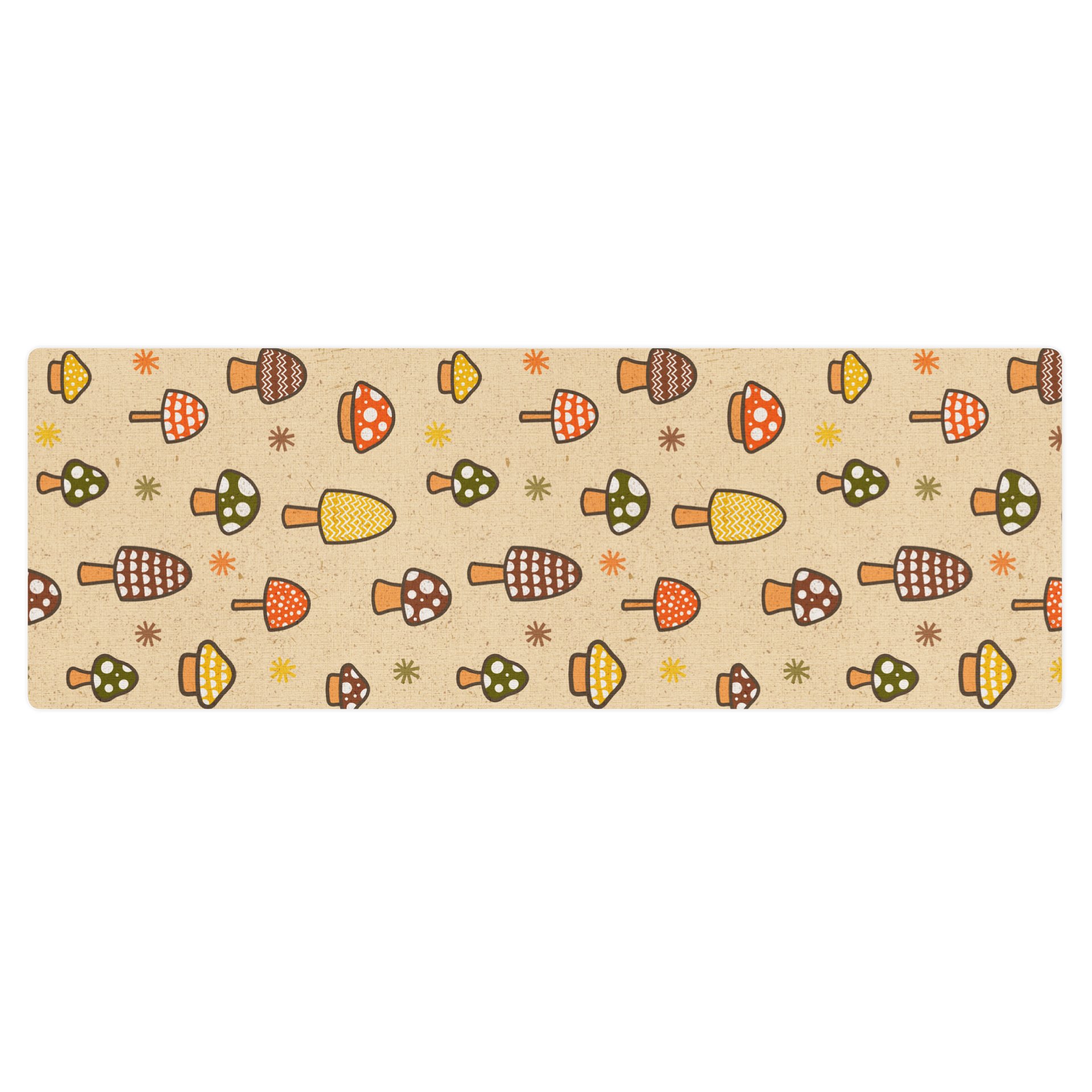 1970s Retro Mushrooms Yoga Mat product image (1)