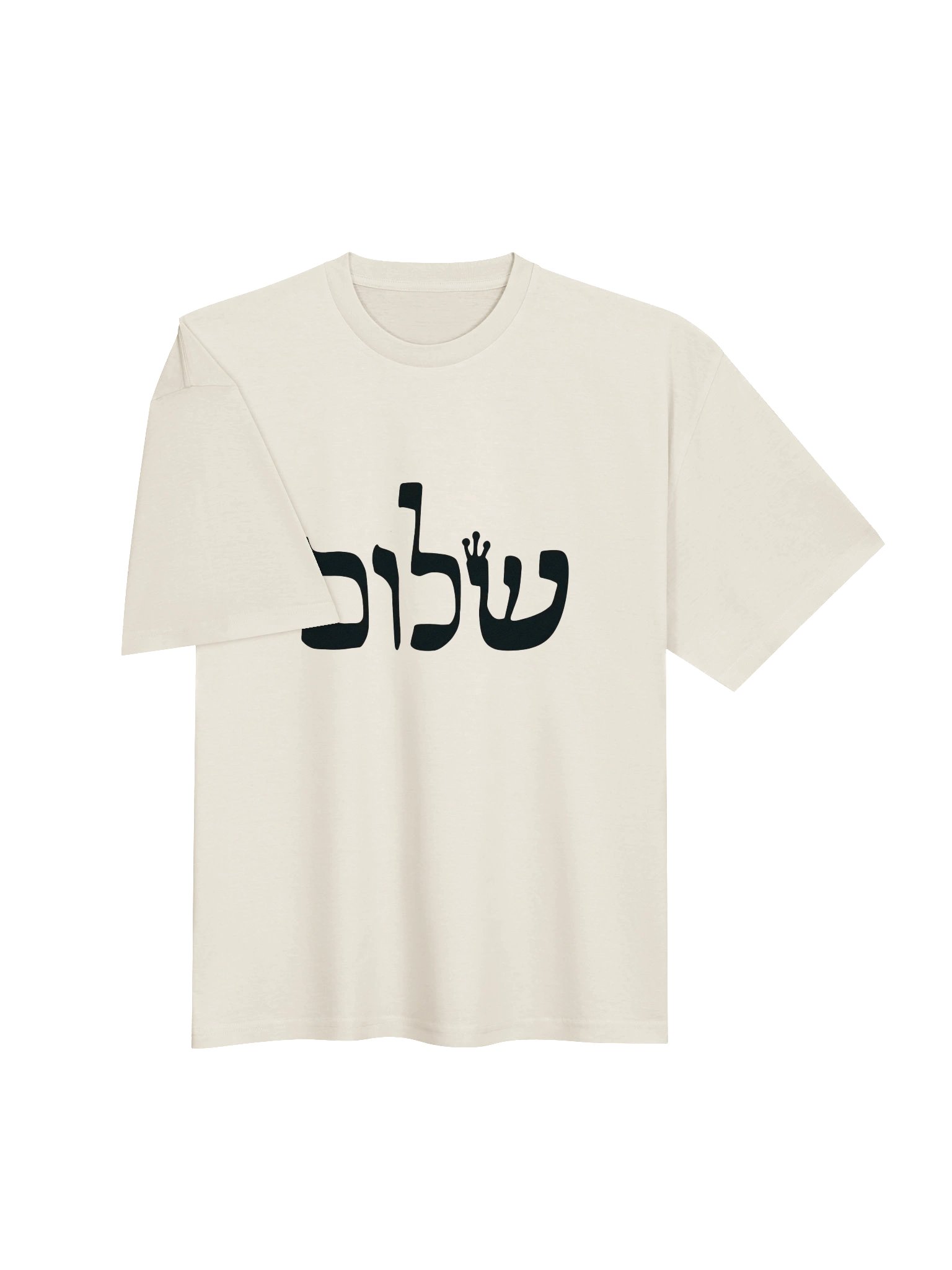 Shalom שלום Oversized Black T-Shirt product image (3)