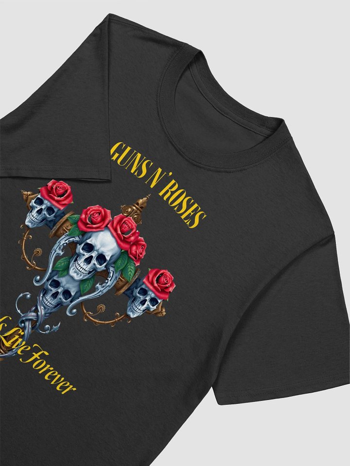 Guns N’ Roses Legends Live Forever T-Shirt | Triple Skull & Roses Heritage Rock Graphic Tee | Classic Hard Rock Streetwear product image (2)