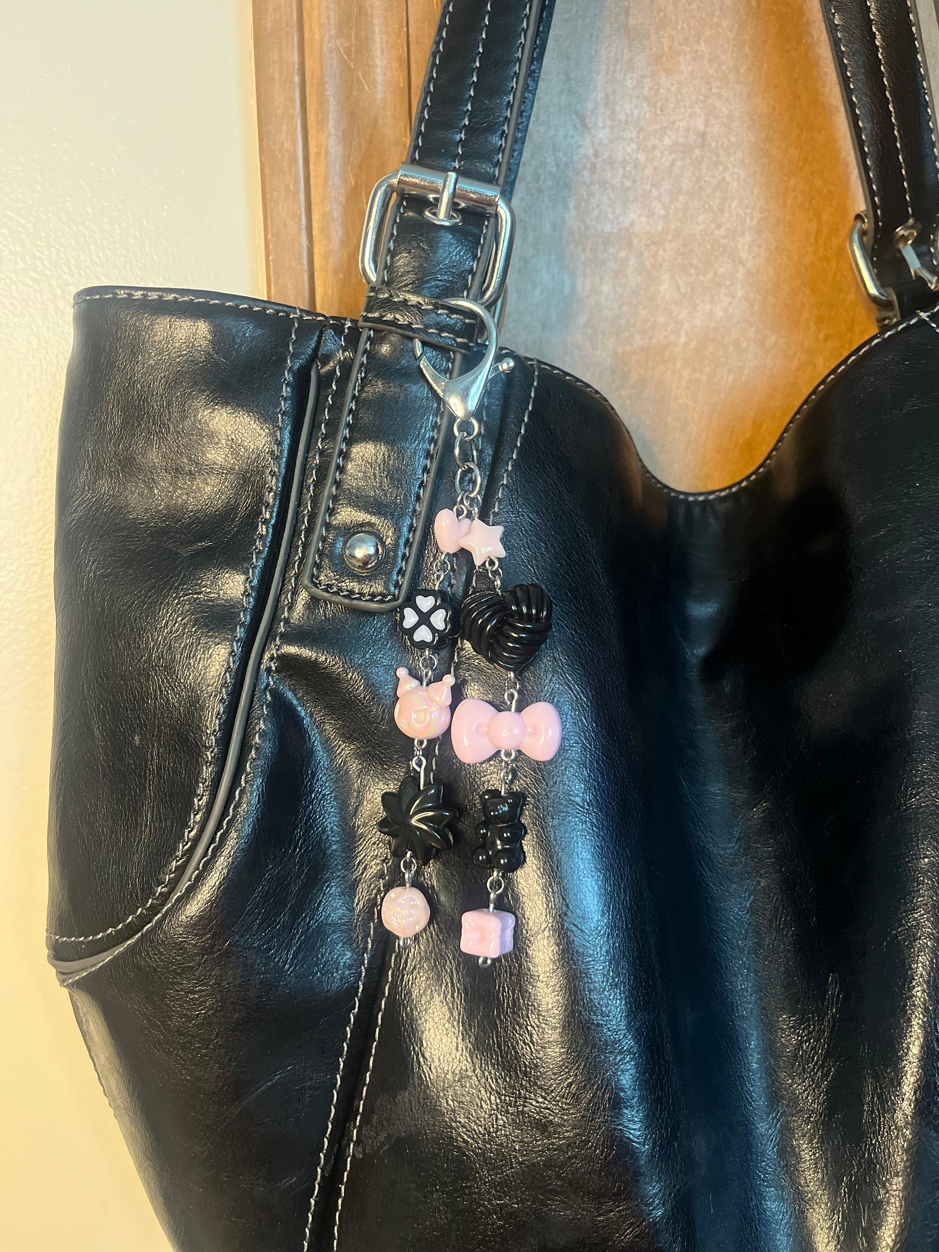 Black + Pink Classic Bag Charm product image (1)