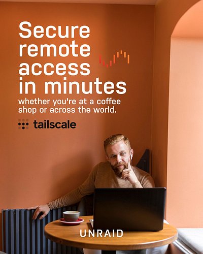 ☕️ From a coffee shop around the corner or from across the world, your Unraid server is just a tap away.

Forget manual port ...