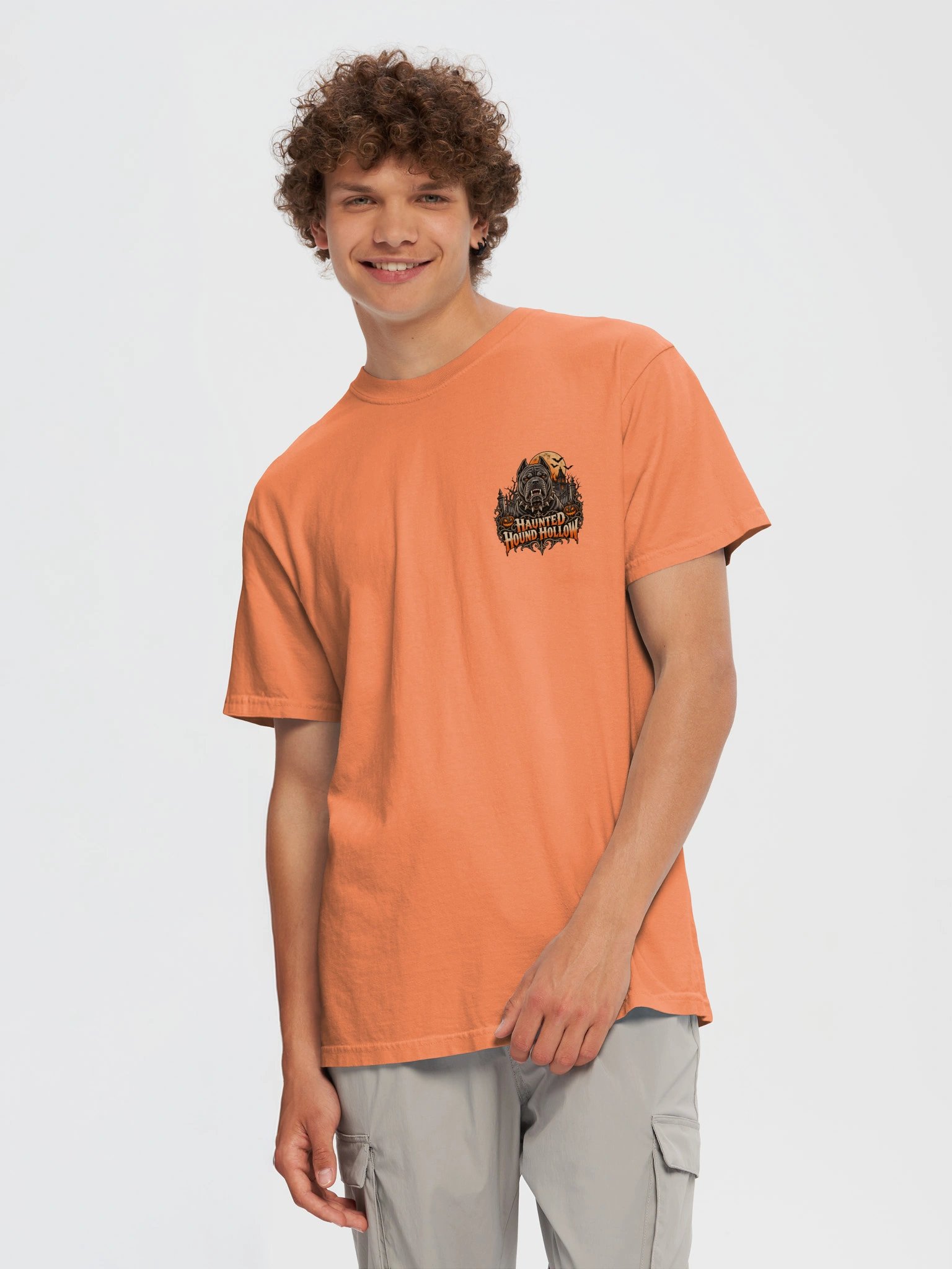 Haunted Hound Hollow Halloween Tee product image (58)