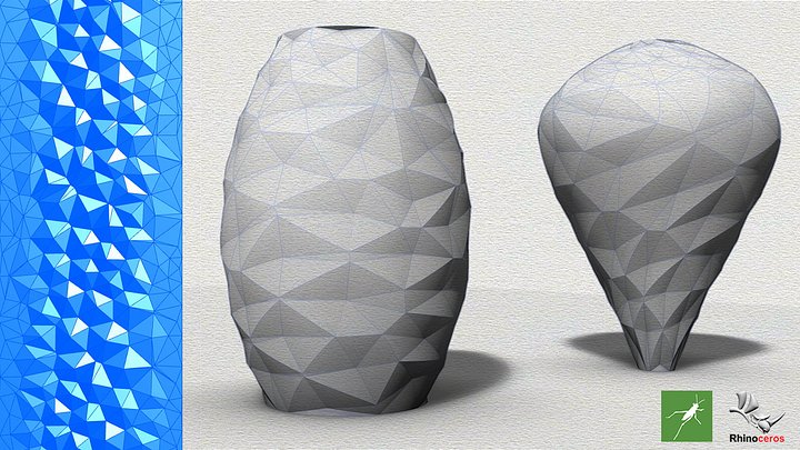 Faceted Voronoi Parametric Form Design Grasshopper Rhino Files Download product image (1)