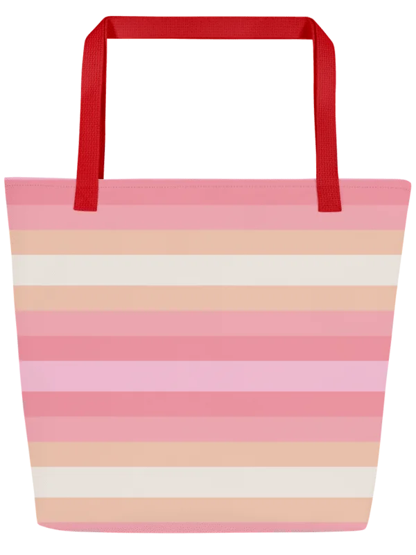 Sunset Stripes Beach Tote Bag with inside Pocket product image (3)