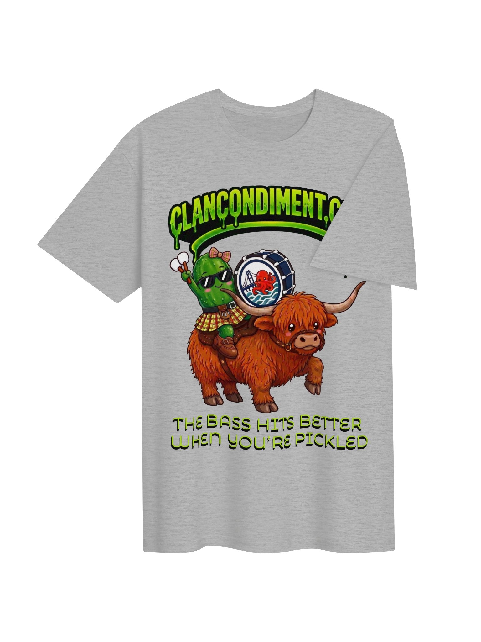 Pickled Bass Highland Cow Tee product image (4)