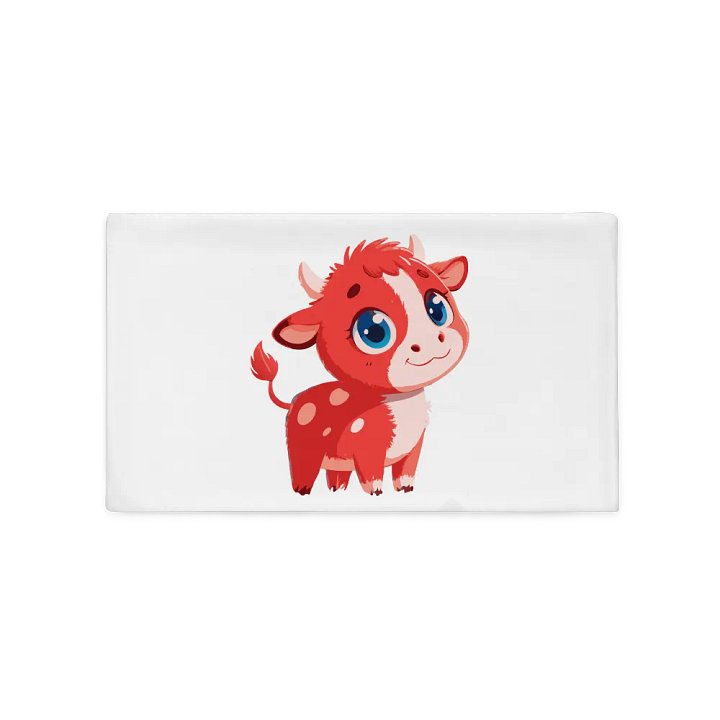 Playful Red Baby Cow Pillowcase product image (5)