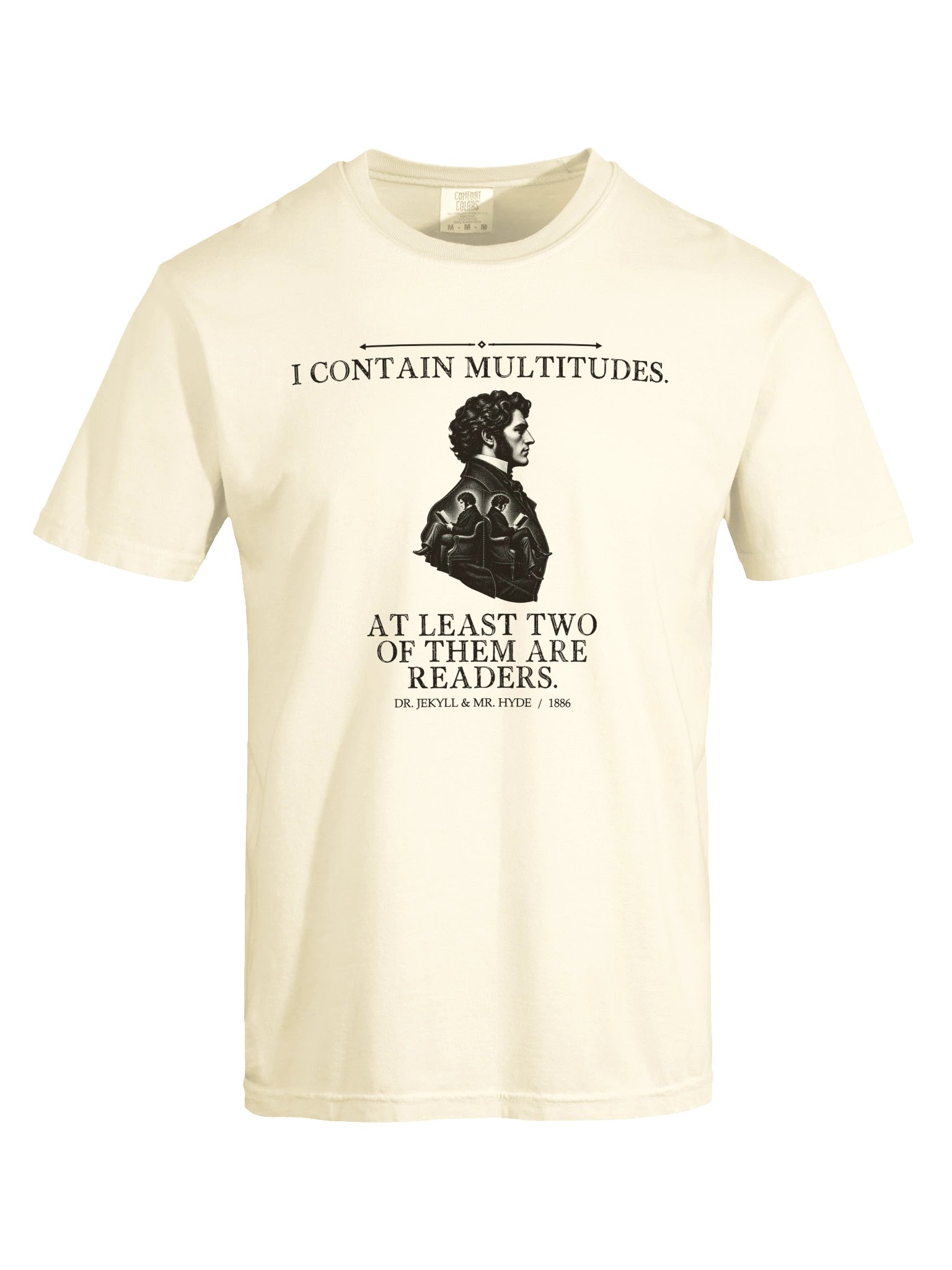 Multitudes Two Readers -- The Strange Case of Dr Jekyll and Mr Hyde Tee (Light) product image (17)